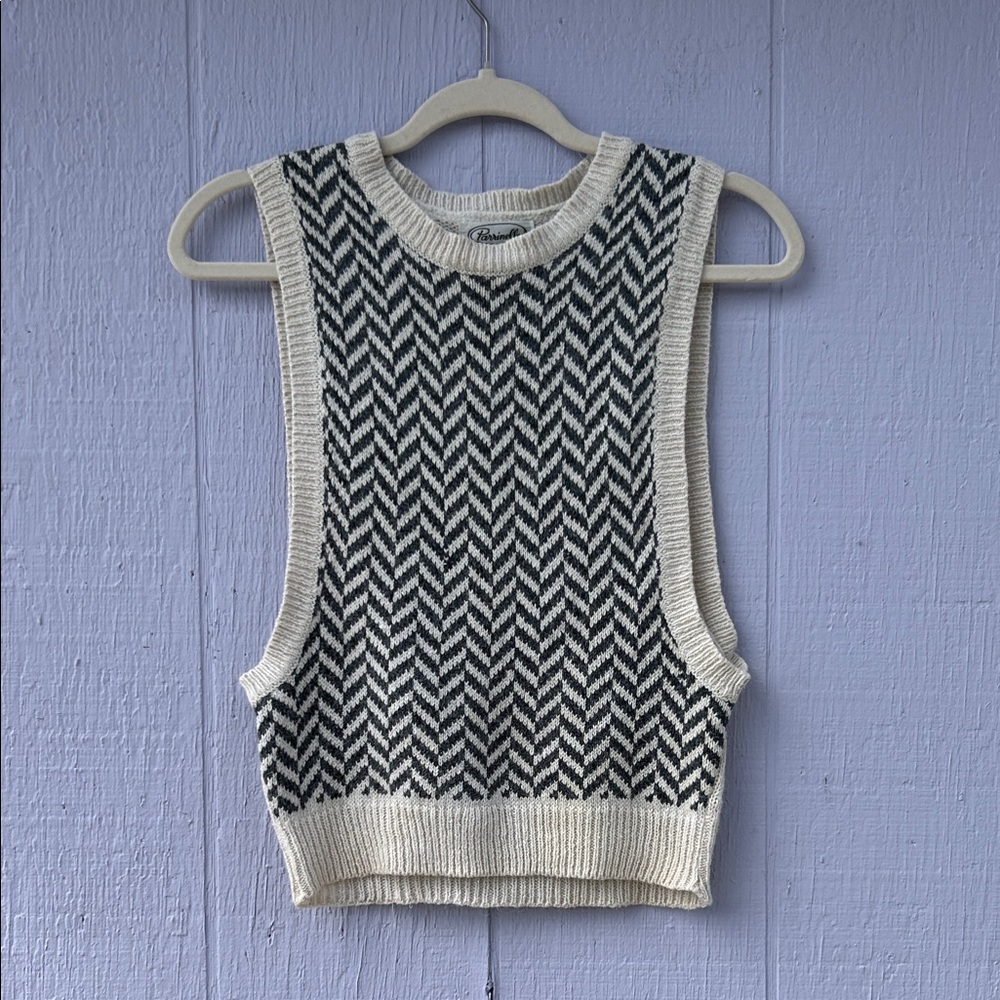Vintage Parrinello Chevron Pattern Sleeveless Sweater | Sweater Vest